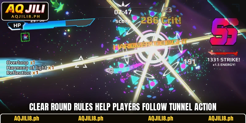 Clear round rules help players follow tunnel action Clear round rules help players follow tunnel action