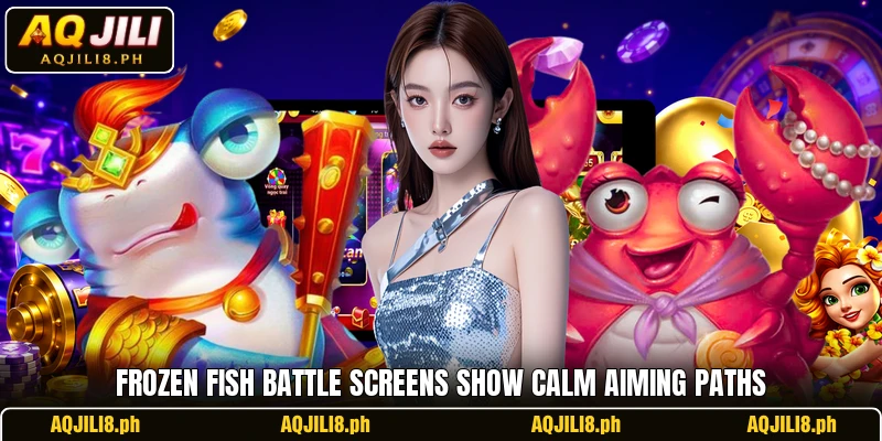 Frozen Fish Battle screens show calm aiming paths Frozen Fish Battle screens show calm aiming paths