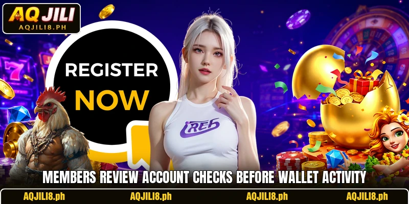 Members review account checks before wallet activity