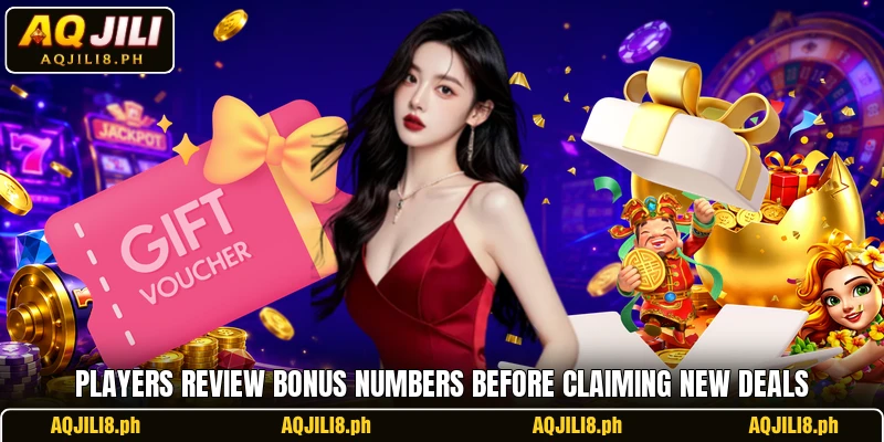 Players review bonus numbers before claiming new deals