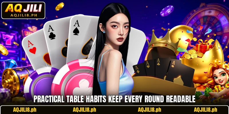 Practical table habits keep every round readable