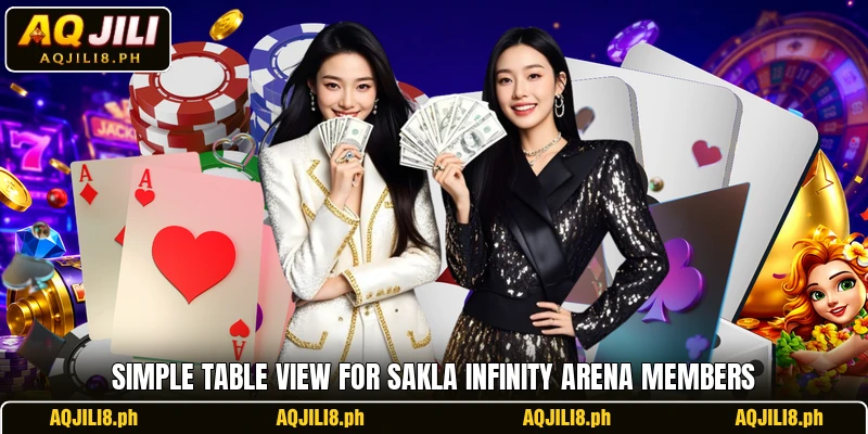Simple table view for Sakla Infinity Arena members