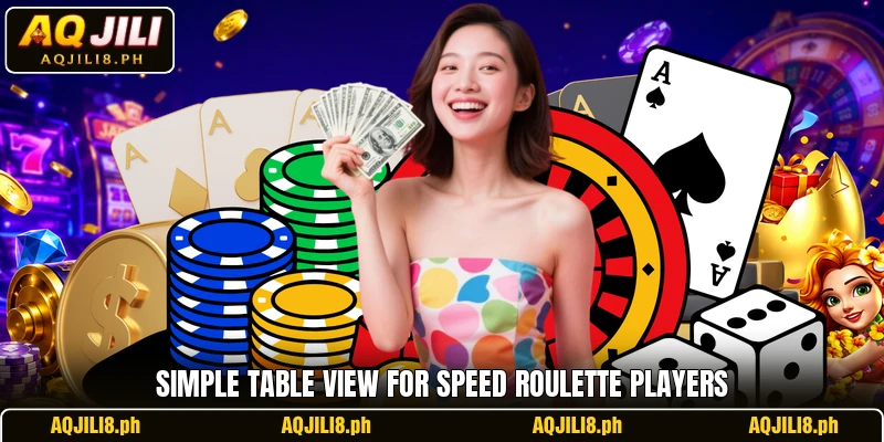 Simple table view for Speed Roulette players
